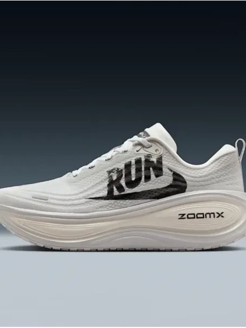 NIKE Vomero Plus Reverse Swoosh ZoomX Run White Men’s Athletic Shoes Sneakers